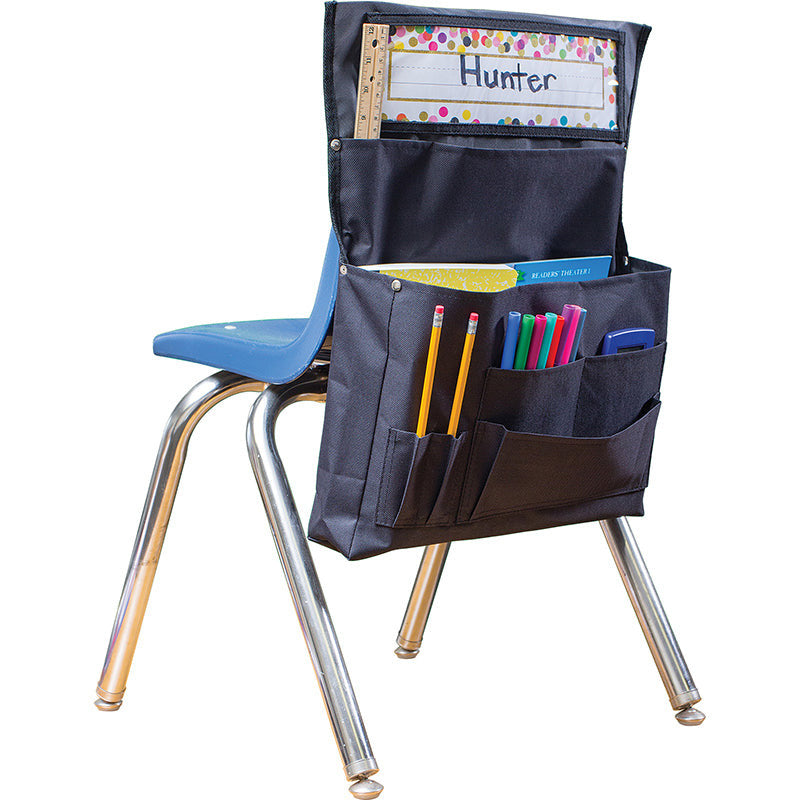 BLACK CHAIR POCKET 7 STORAGE AREAS