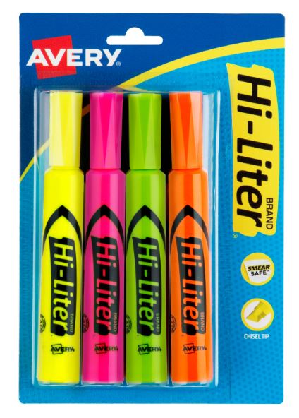 Hi-Liter Desk-Style Highlighters Assorted Color Pkg. 6