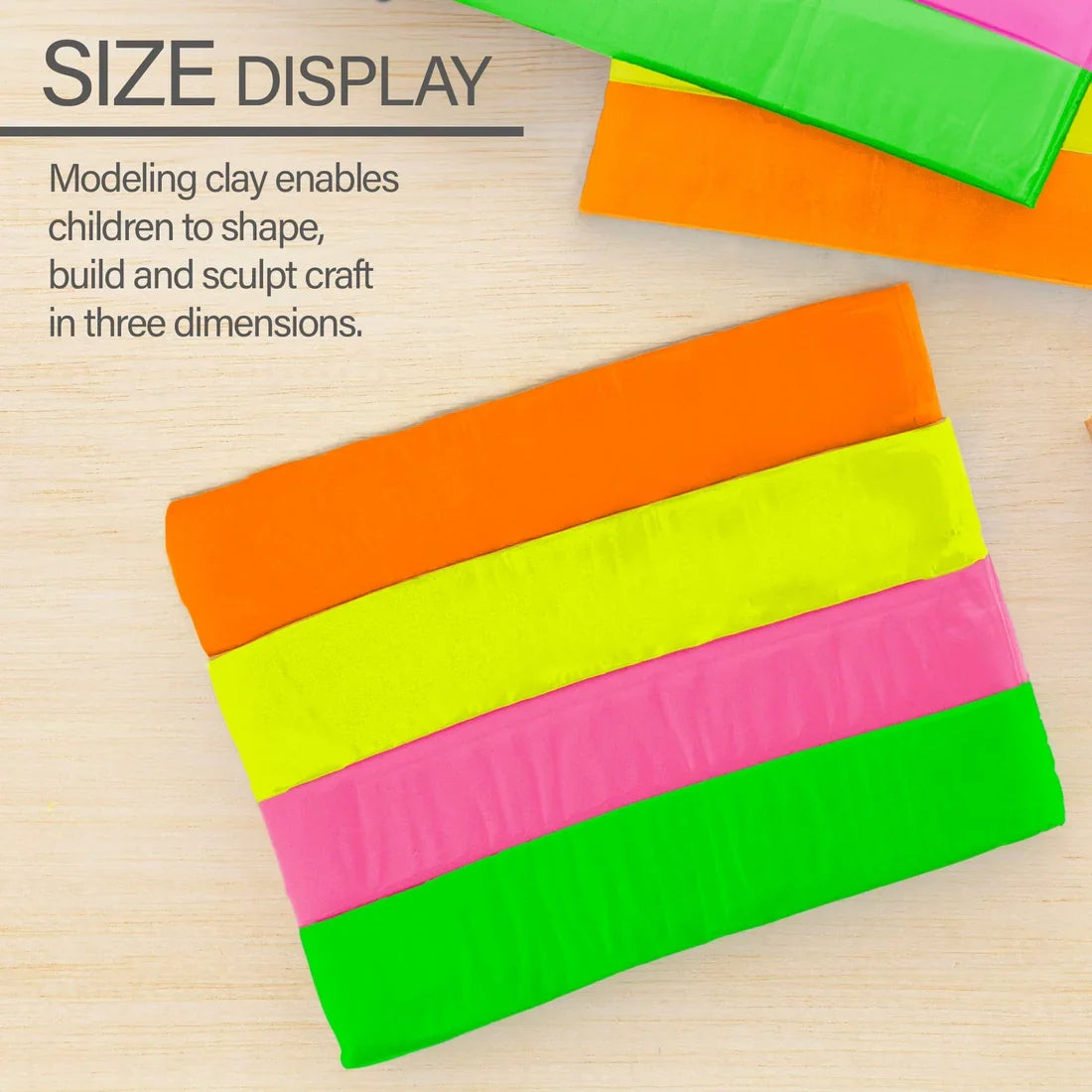 1lb 4 Fluorecent Color Modeling Clay