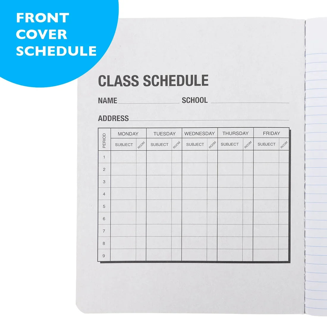 Composition Book W/R Black Marble Premium
